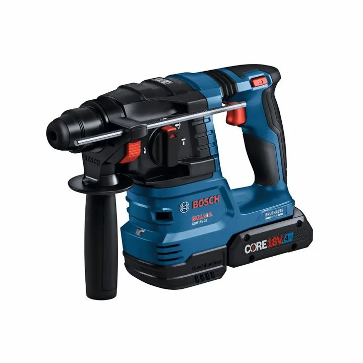 Bosch 18V SDS-plus Bulldog 3/4in Rotary Hammer Kit with 2ct CORE18V 4Ah Batteries 5
