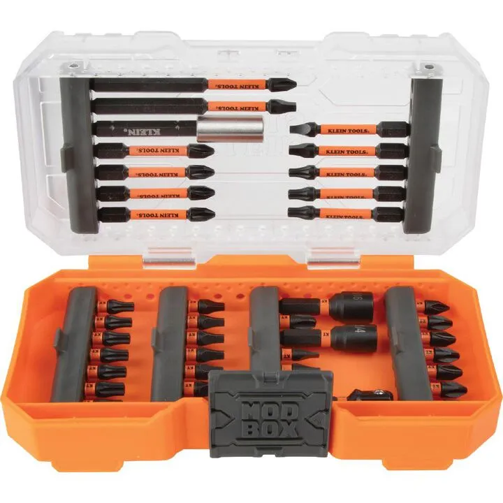 Klein Tools Compact Impact Driver (Bare Tool) & 40pc Impact Driver Bit Set Professional Bundle 1