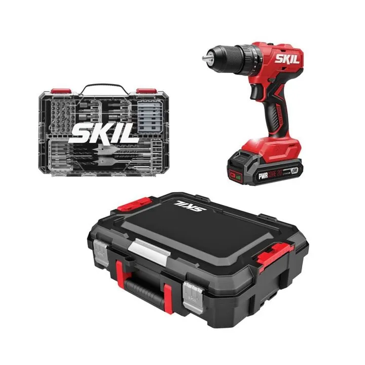 SKIL PWR CORE 20 Brushless 20V Hammer Drill Kit with Optimized Performance Set