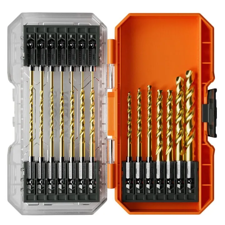 Klein Tools Compact Impact Driver (Bare Tool) & 21-Piece Titanium Drill Bit Set Bundle 4