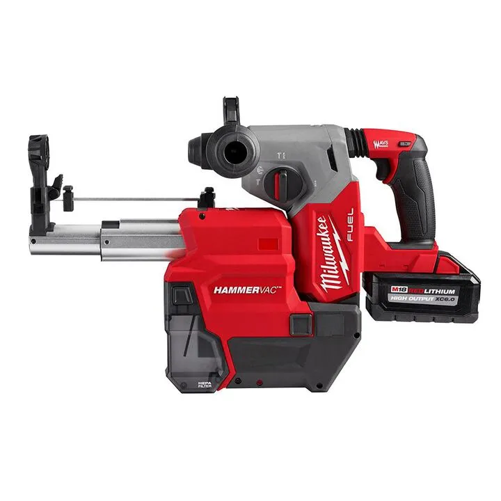 Milwaukee M18 FUEL 1-inch SDS Plus Rotary Hammer with Integrated Dust Extractor Kit 2