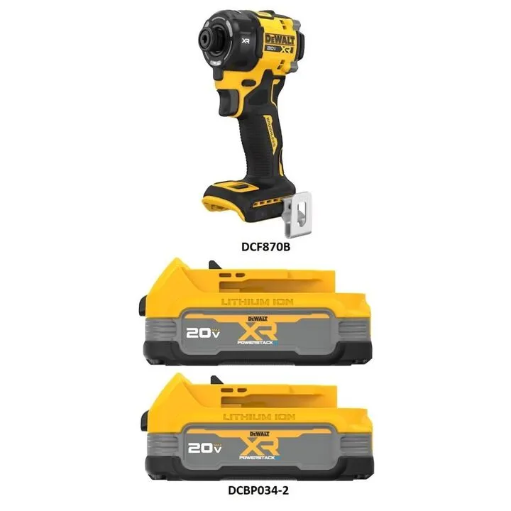 DEWALT 20V MAX 1/4 Inch Cordless Impact Driver & Compact Battery Professional Bundle 1
