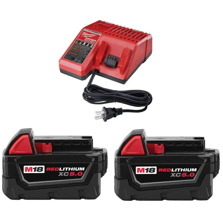 Milwaukee M18 FUEL 4-1/2-6 Inch Braking Grinder & M18 REDLITHIUM XC5.0 Starter Kit Bundle 1