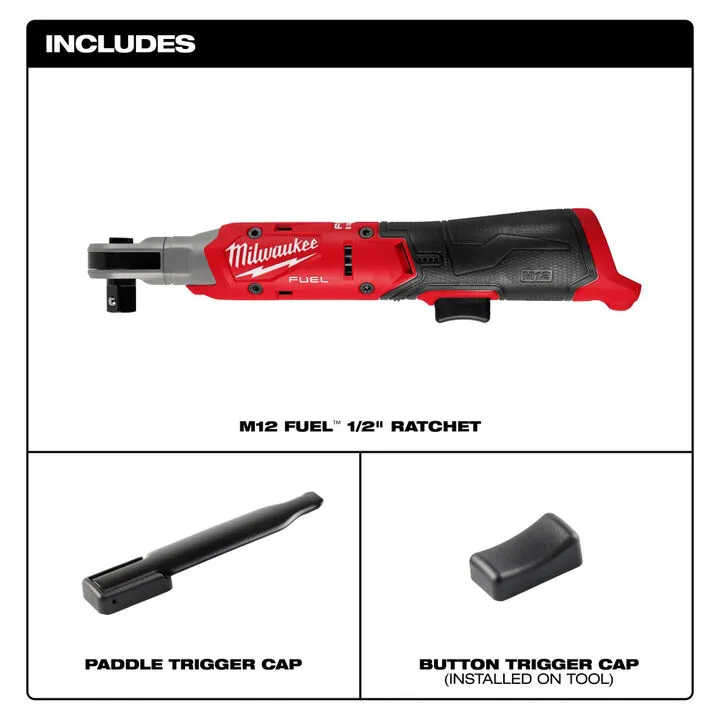 Milwaukee M12 FUEL 1/2 Inch Ratchet Kit with 2.5Ah Lithium-Ion Battery 3