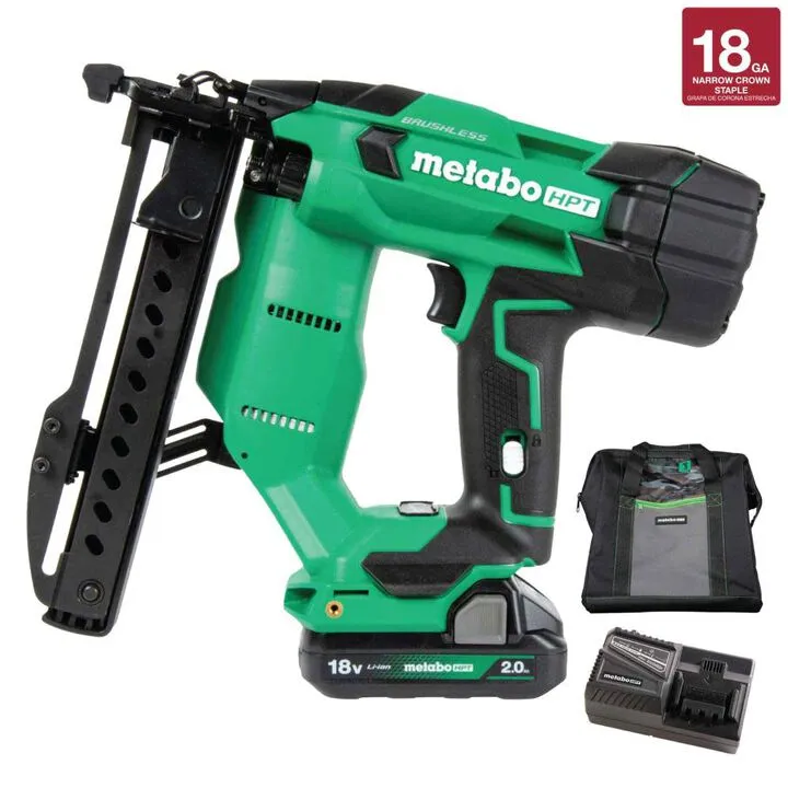 Metabo HPT 18V MultiVolt Brushless 18-Gauge 1/4" Narrow Crown Stapler