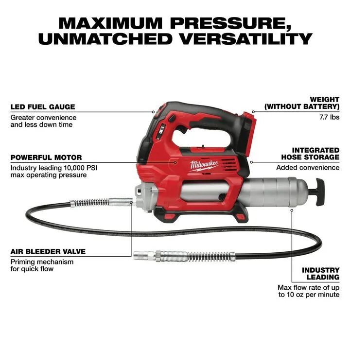 Milwaukee M18 FUEL 1/2in High-Torque Impact Wrench & Grease Gun Combo Kit 4
