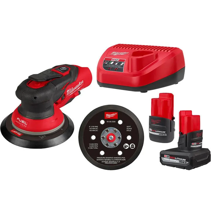 Milwaukee M12 FUEL 6-Inch Random Orbital Sander Kit - Professional Precision Series