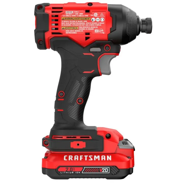 CRAFTSMAN 20V MAX 1/4 Inch Impact Driver Kit - High-Torque Cordless Performance 3