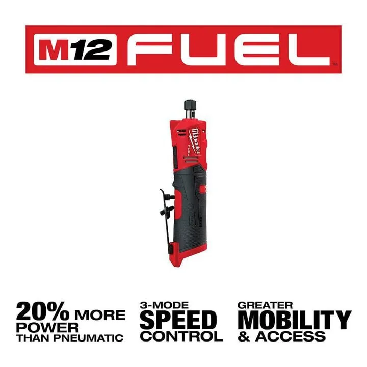 Milwaukee M12 FUEL Straight Die Grinder (Bare Tool) - Professional Precision Series 2