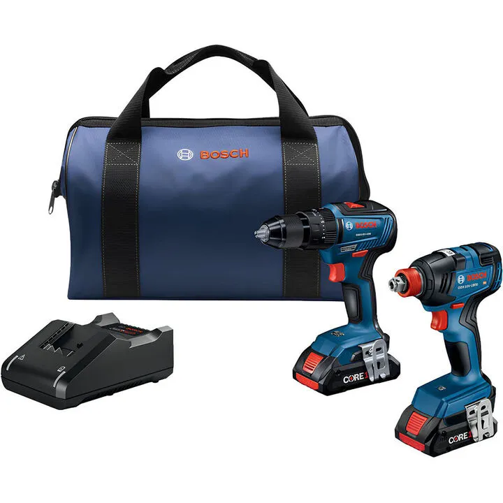 Bosch 18V 2-Tool Combo Kit (Factory Reconditioned) - High-Performance Drill/Driver & Impact Driver Set