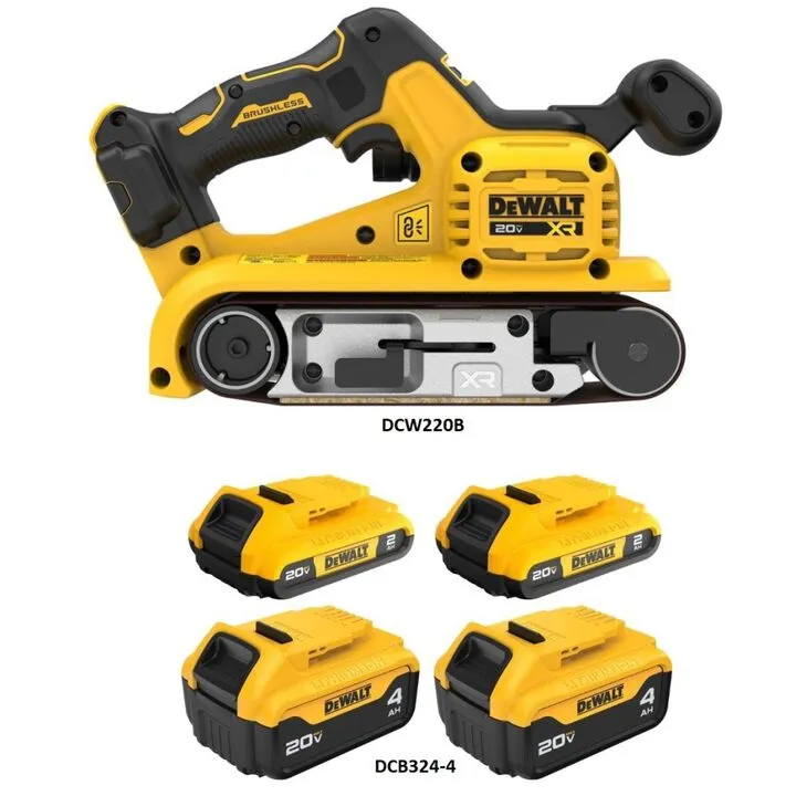 DEWALT 20V MAX Cordless Belt Sander & High-Capacity Battery Pack Bundle 1