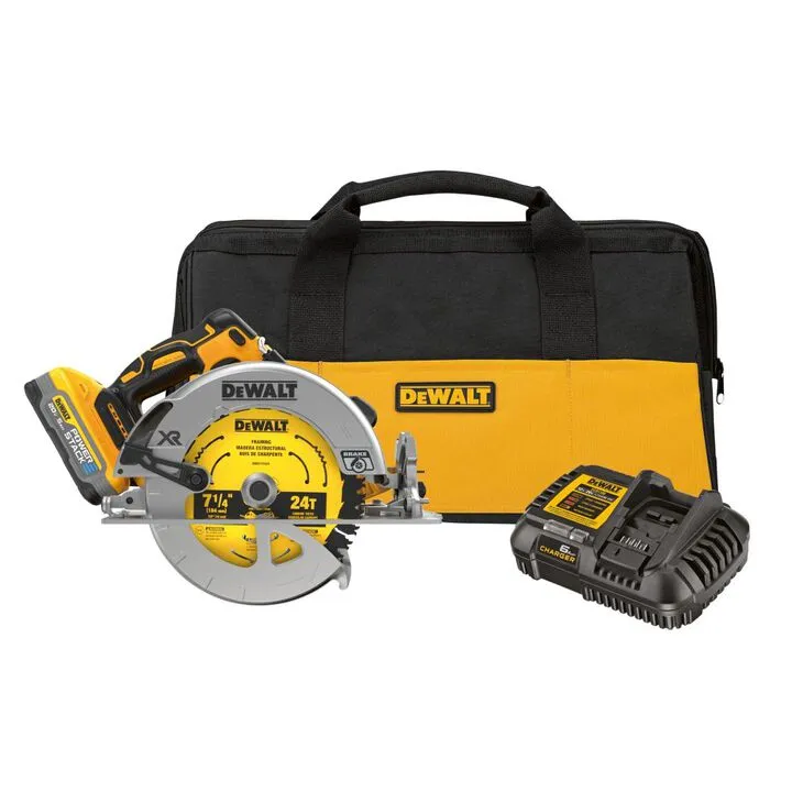 DEWALT 20V MAX XR 7 1/4-inch Cordless Circular Saw Kit - Professional Performance Edition 1
