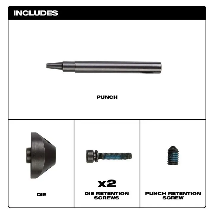 Milwaukee M12 FUEL 16 Gauge Nibbler Kit with Die, Die Holder Extension, and Punch Bundle 3
