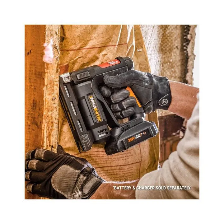 Worx 20V Cordless Crown Stapler (Bare Tool) - High-Efficiency Fastening Solution 1