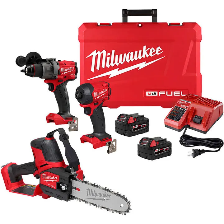 Milwaukee M18 FUEL 2-Tool Combo Kit with D-Handle Pruning Saw - Professional Performance Bundle