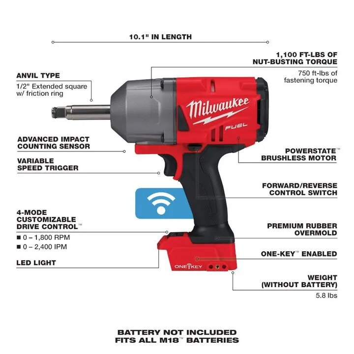 Milwaukee M18 FUEL 1/2 inch Torque Impact Wrench (Bare Tool) 2
