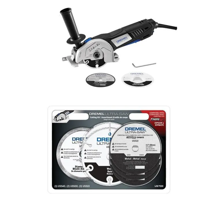 Dremel Ultra Saw 120V Compact Saw Tool Kit & 6-Piece Cutting Bundle