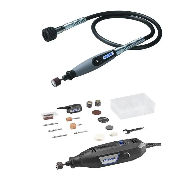 Dremel Flex Shaft Attachment & 1.2A Corded Rotary Tool Kit - Professional Precision Bundle