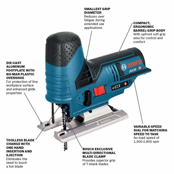 Bosch 12V Max Jig Saw Barrel Grip (Bare Tool) - Reconditioned Professional Grade 2