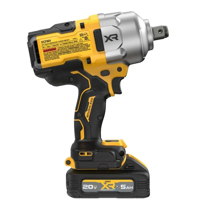 DEWALT 20V MAX* XR 3/4 in. High Torque Impact Wrench with POWERSTACK Battery & Protective Boot Kit 6