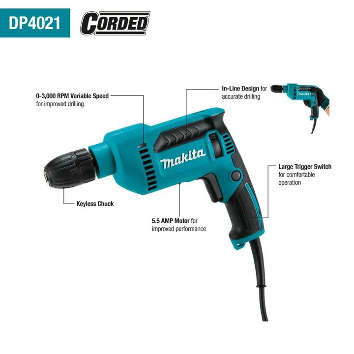 Makita 1/2 Inch Drill with Keyless Chuck - Precision & Reliability 1
