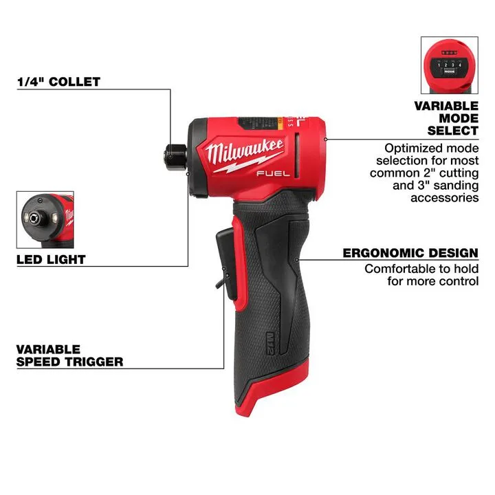 Milwaukee M12 FUEL 1/4 Inch Right Angle Die Grinder (Bare Tool) 1
