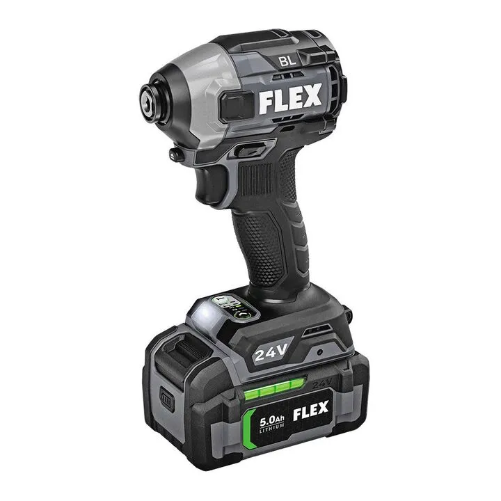 FLEX 24V Cordless 1/4-In. Quick Eject Hex Impact Driver With Multi-Mode Kit 1