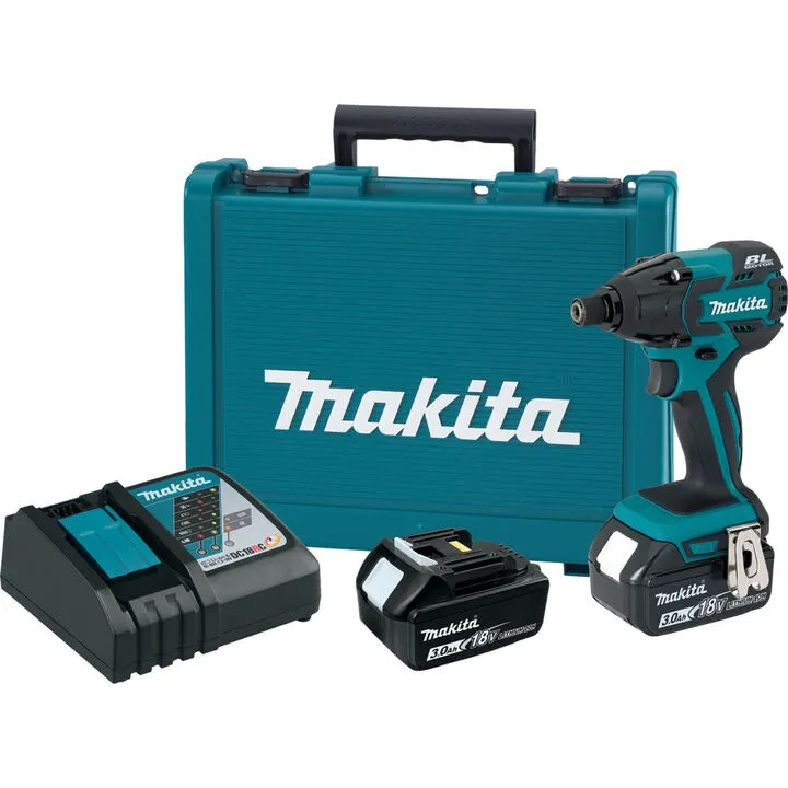 Makita 18V LXT 1/4 Inch Hex Cordless Impact Driver Kit with 14-Piece Titanium Drill Bit Set 2