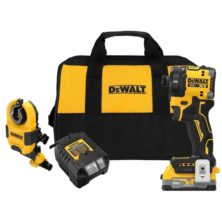 DEWALT 20V MAX XR 1/4 Inch Quiet Hydraulic Impact Driver Kit with Nut Runner Attachment