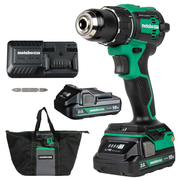 Metabo HPT 18V MultiVolt Cordless Driver Drill Kit - High-Performance Professional Tooling