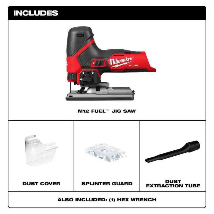 Milwaukee M12 FUEL Jig Saw with CP 2Ah & XC 4Ah Starter Kit - Authentic Professional Bundle 5