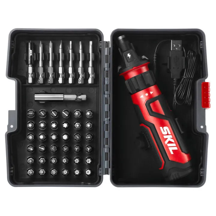 4V Rechargeable Screwdriver with Integrated Circuit Sensor & 45-Piece Bit Set 3