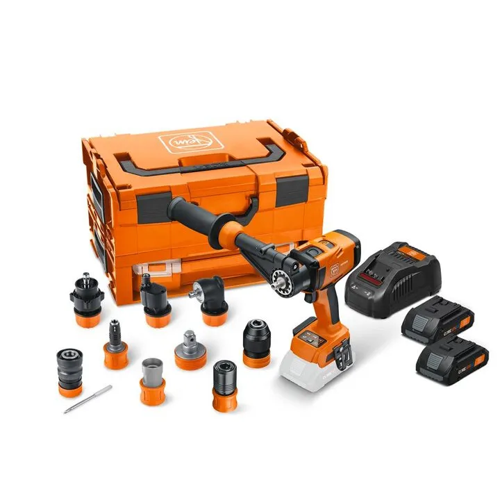 Fein 18V ASCM18-4 QMP AS High Torque QuickIN Cordless Hammer Drill/Driver Top Set