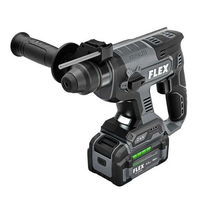 FLEX 24V 7/8-in. SDS Plus Rotary Hammer Kit - High-Performance Masonry Solution 1