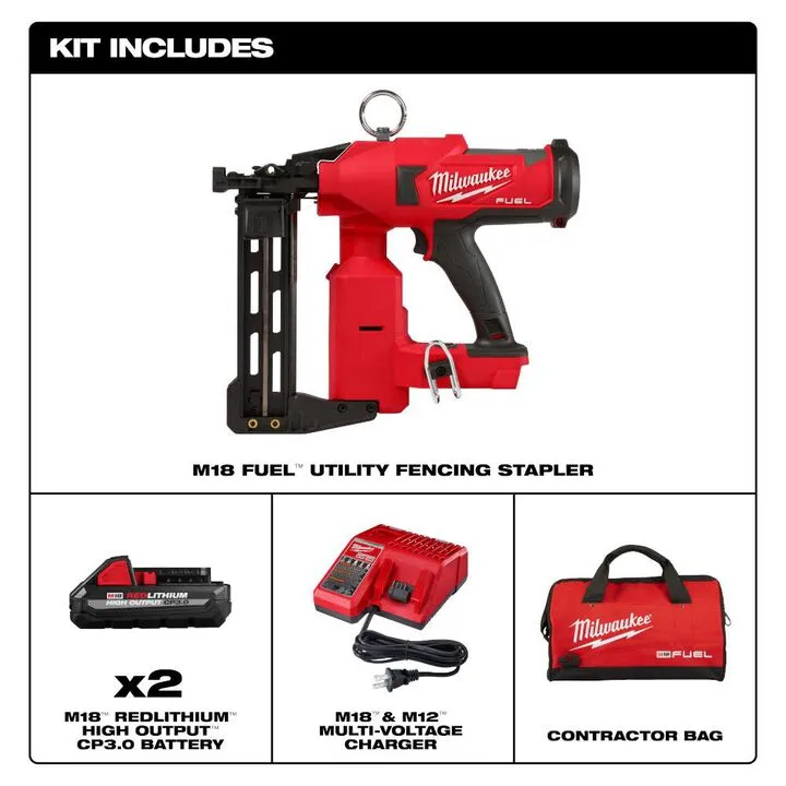 Milwaukee M18 FUEL Utility Fencing Stapler Kit - Factory Guaranteed Authentic 2