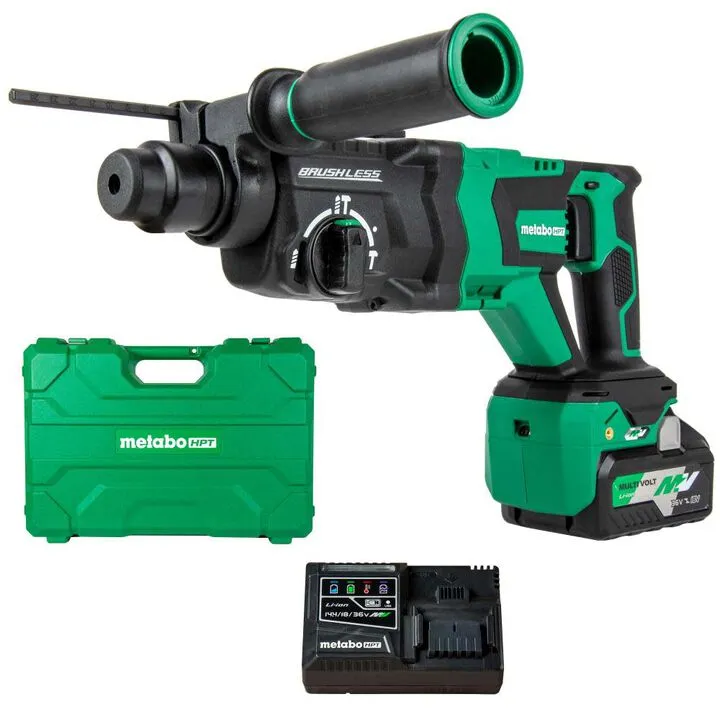 Metabo HPT 36V MultiVolt SDS Plus 1 1/8in D-Handle Rotary Hammer Kit 3