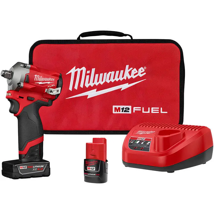 Milwaukee M12 FUEL Stubby 1/2 in. Impact Wrench Kit - Professional Compact Performance