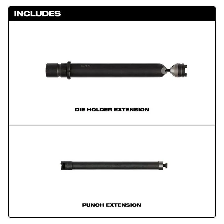Milwaukee M12 FUEL Nibbler Die Holder Extension - 16 Gauge Precision Cutting 2