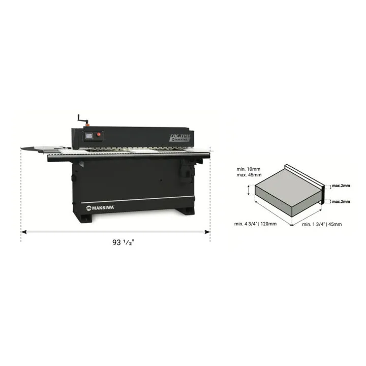 Maksiwa International 220V 1-Ph 21 Ft./Minute Pre-Milling Automatic Edgebander 2