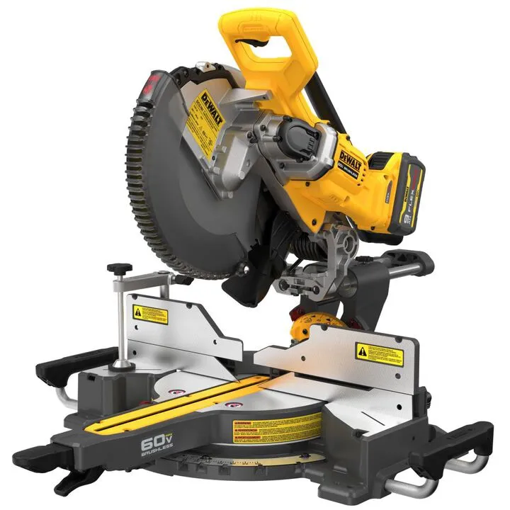 Professional 60V 12-inch Sliding Miter Saw Kit - High-Torque Precision