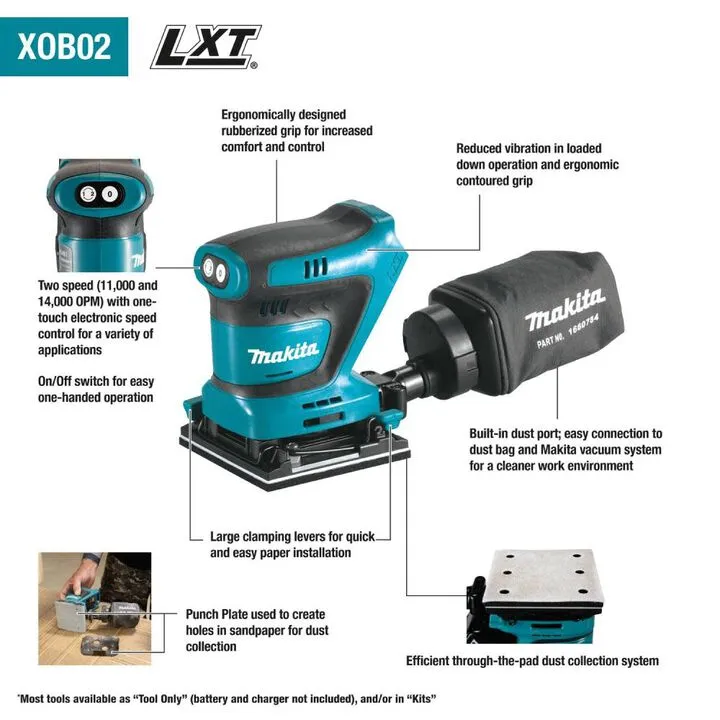 Makita 18V LXT Cordless 1/4 Sheet Finishing Sander (Bare Tool) 1