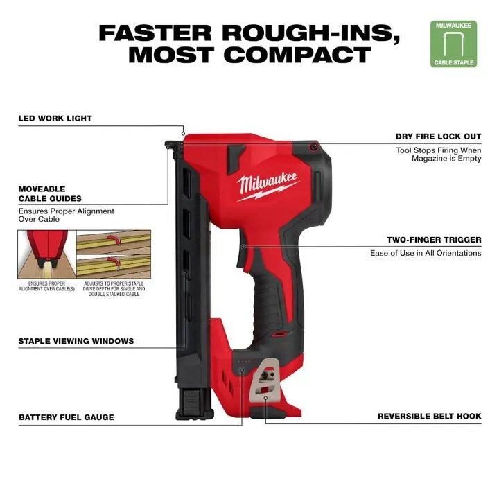 Milwaukee M12 Cable Stapler (Bare Tool) - Professional Grade Precision 3