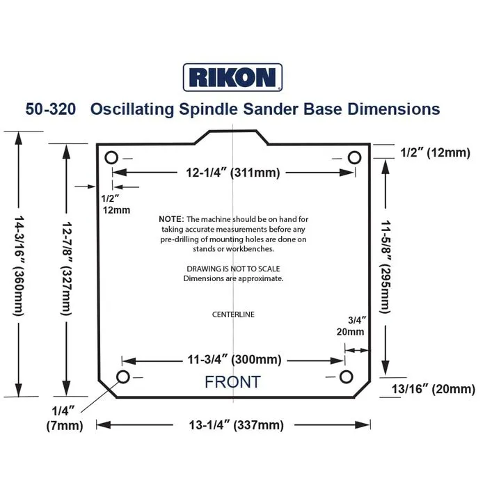 RIKON Benchtop Oscillating Spindle Sander - Precision Sanding Performance 2
