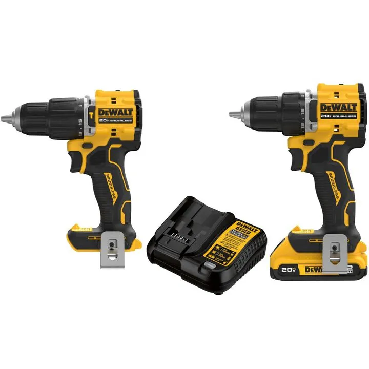 DEWALT Atomic 20V Max Brushless 1/2 Inch Drill Driver & Compact Hammer Drill Combo Kit