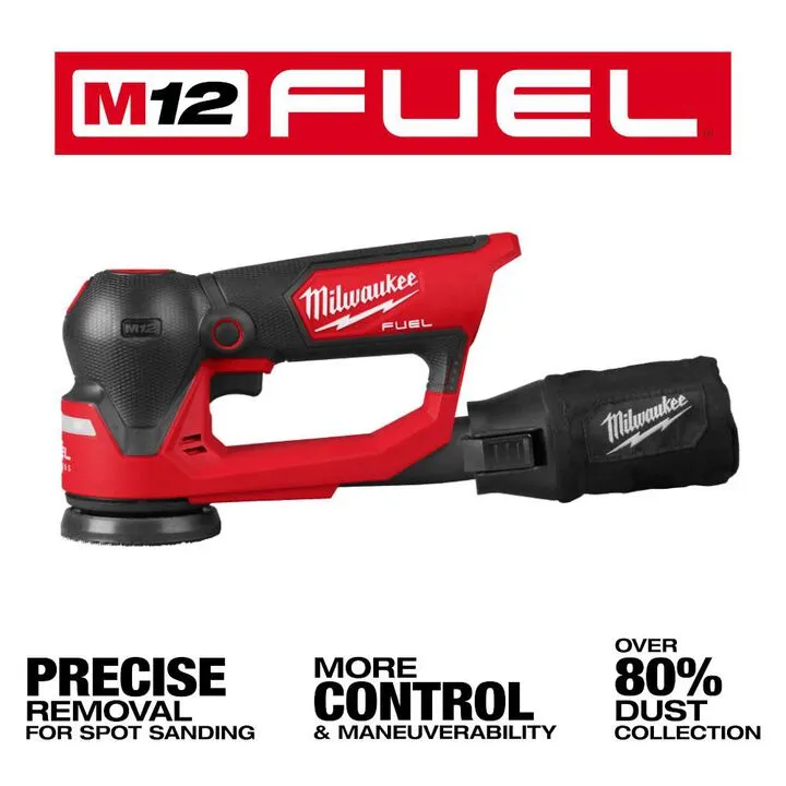 Milwaukee M12 FUEL 3-Inch Random Orbital Detail Sander (Bare Tool) 2