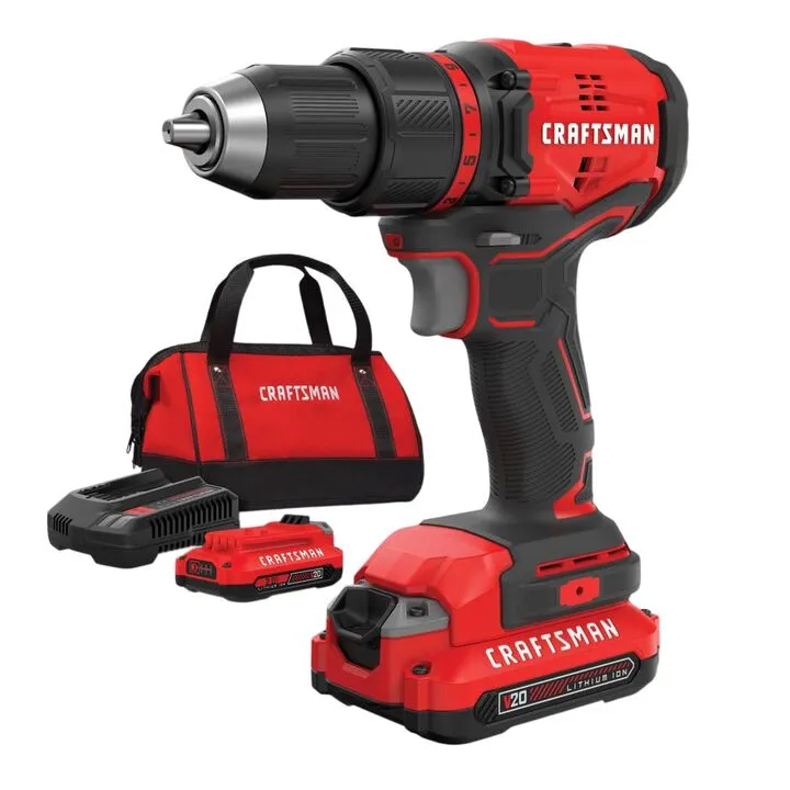 CRAFTSMAN V20* Cordless Brushless 1/2 Inch Drill/Driver 2-Battery Kit