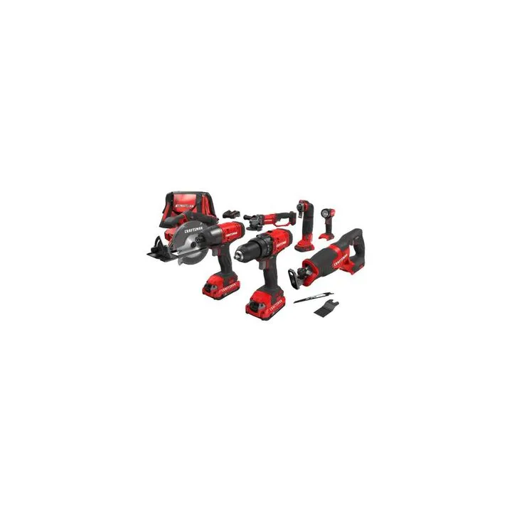 CRAFTSMAN V20 7-Tool Cordless Combo Kit - Professional Performance Set 1