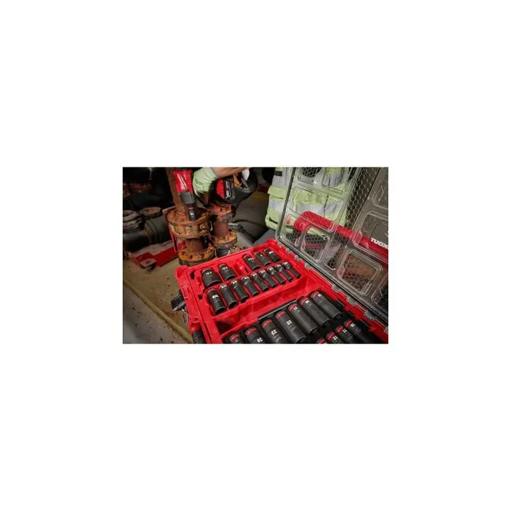 Milwaukee M18 Wrench Kit, 31-Piece Socket Set, and 2-Drawer Tool Box Bundle 4