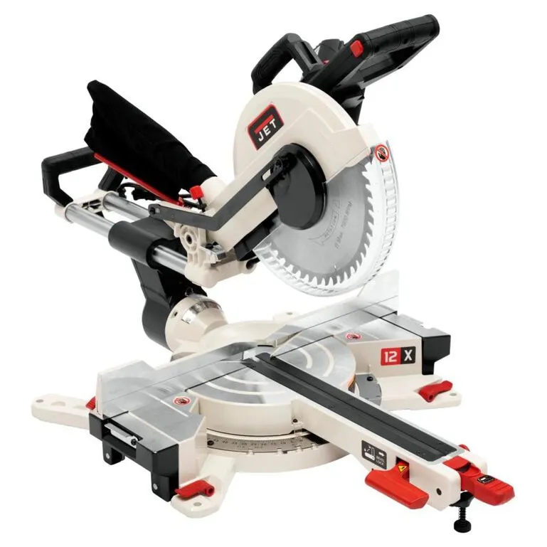 JET 12in Sliding Dual Bevel Compound Miter Saw - Precision Engineered for Professionals