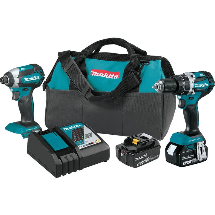 Makita 18V LXT Lithium-Ion Brushless 2-Piece Kit (4.0 Ah)